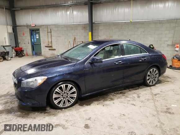 2018 Mercedes-Benz CLA with VIN WDDSJ4GB1JN693479, listed as a Copart auction lot 70115112 with 38,440 mi miles. Bid and sale history available at carsss.com. Image 1.