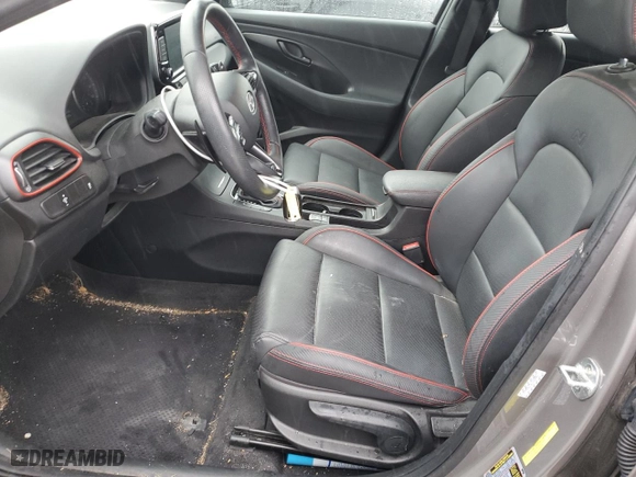 2020 Hyundai Elantra GT N Line with VIN KMHH55LC6LU134981, listed as a Copart auction lot 48463564 with 37,950 mi miles. Bid and sale history available at carsss.com. Image 7.