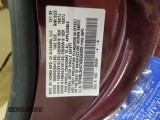 2010 Honda Odyssey EX z VIN 5FNRL3H47AB036925, wystawiony jako Copart lot #57555365 z przebiegiem 178 790 mil mil oraz Szkoda całkowita • Salvage title. Historia ofert i sprzedaży dostępna na DreamBid. Obrazek 13.