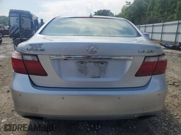 2007 Lexus LS 460 with VIN JTHBL46F675015780, listed as a Copart auction lot 57229485 with 208,168 mi miles and Clean Title. Bid and sale history available at DreamBid. Image 6.