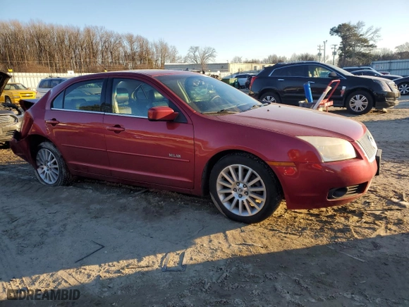 2007 Mercury Milan Premier with VIN 3MEHM08Z37R645129, listed as a Copart auction lot 87407674 with 185,375 mi miles and Salvage Title. Bid and sale history available at carsss.com. Image 4.