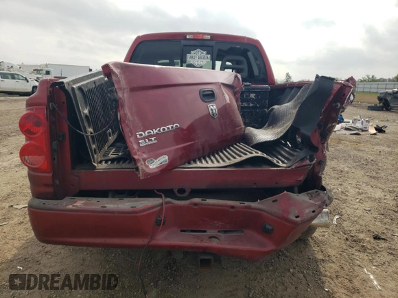 2007 Dodge Dakota SLT with VIN 1D7HE48J97S147477, listed as a Copart auction lot 82578214 with 322,684 mi miles and Salvage Title. Bid and sale history available at DreamBid. Image 6.