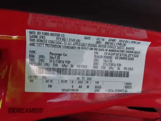 2016 Ford Focus SE with VIN 1FADP3F27GL271322, listed as a IAAI auction lot 41445039 with 100,195 mi miles. Bid and sale history available at carsss.com. Image 9.