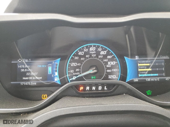 2015 Ford C-Max Hybrid SE with VIN 1FADP5AU8FL103899, listed as a Copart auction lot 49963525 with 171,475 mi miles and Salvage Title. Bid and sale history available at carsss.com. Image 9.