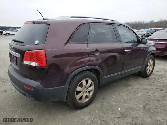2013 Kia Sorento LX with VIN 5XYKT3A60DG370000, listed as a Copart auction lot 43350675 with 160,857 mi miles and Salvage Title. Bid and sale history available at carsss.com. Image 3.