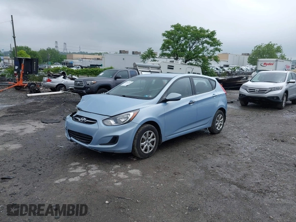 2012 Hyundai Accent GS with VIN KMHCT5AE4CU057239, listed as a IAAI auction lot 42267212 with 99,446 mi miles and . Bid and sale history available at DreamBid. Image 18.