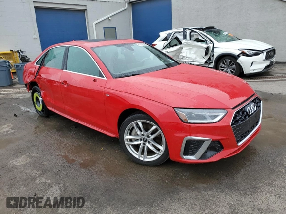 2020 Audi A4 Premium with VIN WAUDNAF44LN012952, listed as a Copart auction lot 61157835 with 37,027 mi miles and Salvage title. Bid and sale history available at DreamBid. Image 4.