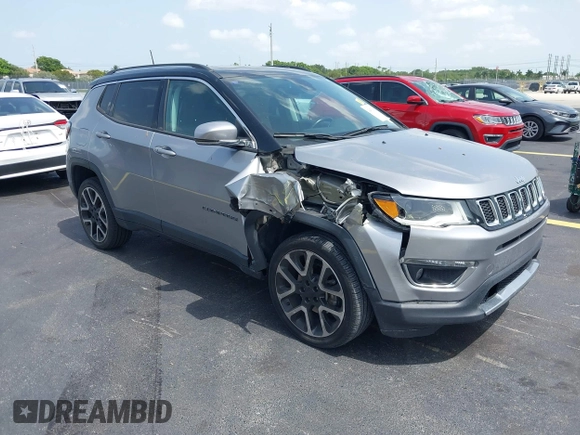 2018 Jeep Compass Limited with VIN 3C4NJDCB6JT131963, listed as a IAAI auction lot 42453633 with 96,782 mi miles and . Bid and sale history available at DreamBid. Image 1.