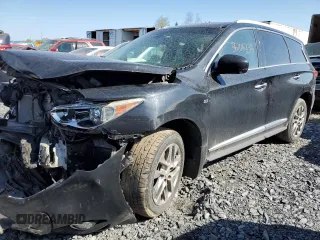 2015 Infiniti QX60 with VIN 5N1AL0MM7FC518165, listed as a Copart auction lot 56106235 with 131,762 mi miles and Salvage title. Bid and sale history available at DreamBid. Image 1.
