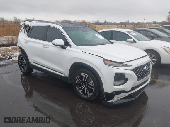 2019 Hyundai Santa Fe Ultimate with VIN 5NMS53AA2KH106648, listed as a IAAI auction lot 41179630 with 108,240 mi miles. Bid and sale history available at carsss.com. Image 1.