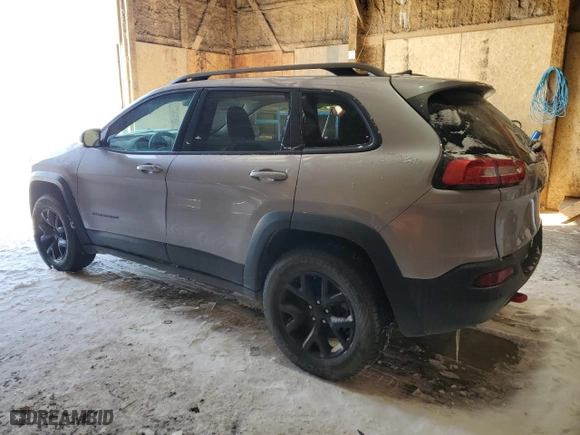 2018 Jeep Cherokee Trailhawk with VIN 1C4PJMBX7JD525385, listed as a Copart auction lot 46084225 with 75,259 mi miles and Salvage Title. Bid and sale history available at carsss.com. Image 2.