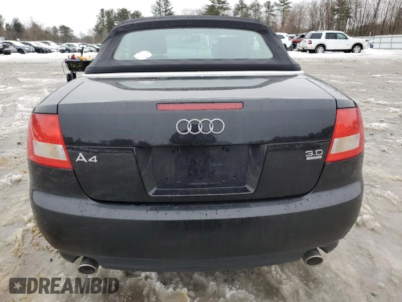 2006 Audi A4 3.0L with VIN WAUDT48H66K006003, listed as a Copart auction lot 44491855 with 68,668 mi miles and Clean Title. Bid and sale history available at carsss.com. Image 6.