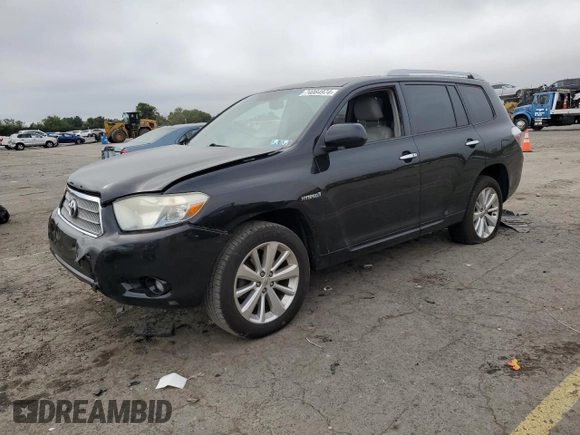 2009 Toyota Highlander Hybrid Limited with VIN JTEEW44A992025930, listed as a Copart auction lot 74084974 with 210,777 mi miles and Salvage Title. Bid and sale history available at carsss.com. Image 1.