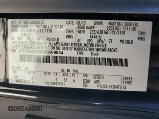 2016 Ford Transit Cargo с VIN 1FTYR2CG2GKA09634, выставлен на аукционе Copart как лот 46376165 с пробегом 102 764 миль миль и Списание • Salvage title. История ставок и продаж доступна на DreamBid. Изображение 14.