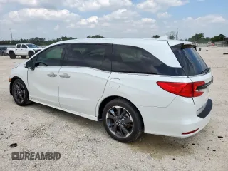2022 Honda Odyssey Elite with VIN 5FNRL6H95NB066055, listed as a Copart auction lot 59258315 with 43,570 mi miles and Salvage title. Bid and sale history available at DreamBid. Image 2.