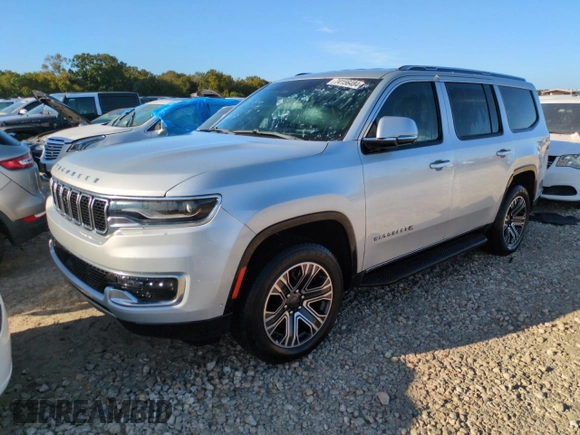 2022 Jeep Wagoneer Series III with VIN 1C4SJUDT3NS214428, listed as a Copart auction lot 74156484 with 19,571 mi miles and Non repairable. Bid and sale history available at DreamBid. Image 1.