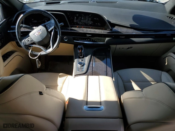 2021 Cadillac Escalade Premium Luxury with VIN 1GYS3CKL9MR471651, listed as a Copart auction lot 44301275 with 24,328 mi miles and Salvage Title. Bid and sale history available at carsss.com. Image 8.