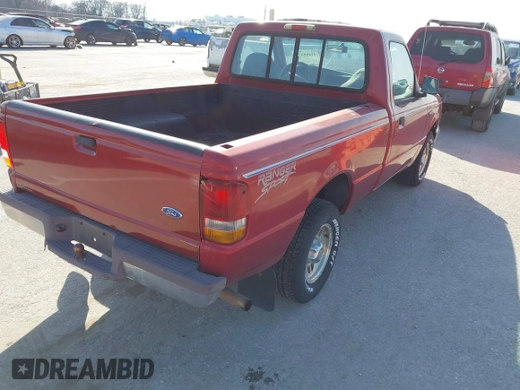 1997 Ford Ranger XLT with VIN 1FTCR10A5VPB61024, listed as a IAAI auction lot 41665439 with 167,187 mi miles. Bid and sale history available at carsss.com. Image 4.