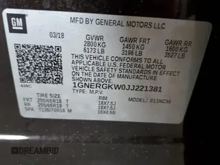 2018 Chevrolet Traverse LT Cloth with VIN 1GNERGKW0JJ221381, listed as a Copart auction lot 69611654 with 116,127 mi miles and Salvage Title. Bid and sale history available at carsss.com. Image 13.