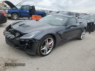 2014 Chevrolet Corvette Z51 3LT with VIN 1G1YM2D77E5106183, listed as a Copart auction lot 84393234 with 19,986 mi miles and Salvage title. Bid and sale history available at DreamBid. Image 1.