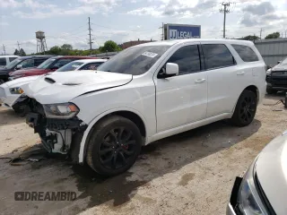 2019 Dodge Durango R/T with VIN 1C4SDJCT8KC557524, listed as a Copart auction lot 64758224 with 109,626 mi miles and Salvage Title. Bid and sale history available at carsss.com. Image 1.