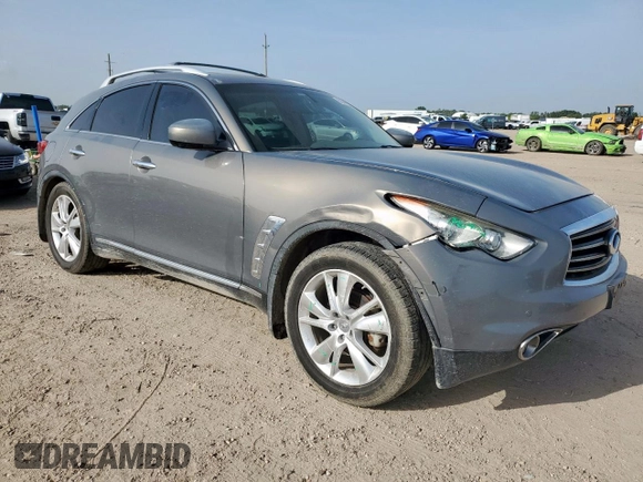 2013 Infiniti FX with VIN JN8CS1MW5DM172149, listed as a Copart auction lot 62589785 with 154,961 mi miles and Salvage title. Bid and sale history available at DreamBid. Image 4.