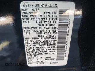 2013 Nissan Rogue S with VIN JN8AS5MV1DW600390, listed as a IAAI auction lot 41617632 with 106,584 mi miles and . Bid and sale history available at DreamBid. Image 9.