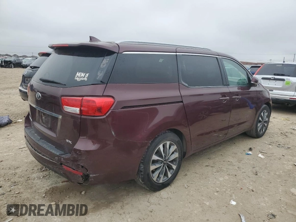 2015 Kia Sedona EX with VIN KNDMC5C13F6063903, listed as a Copart auction lot 44789095 with 108,378 mi miles and Salvage Title. Bid and sale history available at carsss.com. Image 3.