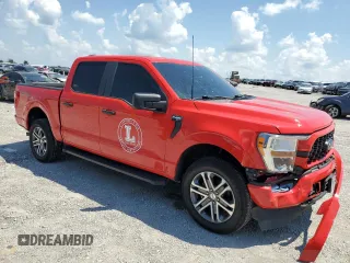 2022 Ford F-150 XL with VIN 1FTFW1E50NKD66183, listed as a Copart auction lot 62150545 with 64,968 mi miles and Salvage title. Bid and sale history available at DreamBid. Image 4.