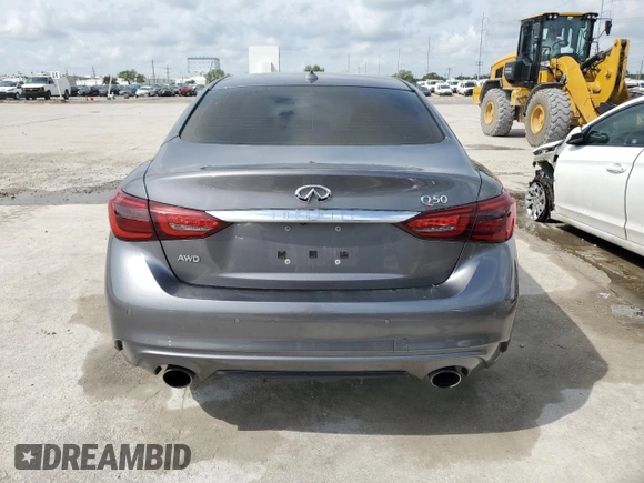 2023 Infiniti Q50 Luxe z VIN JN1EV7BR2PM541987, wystawiony jako Copart lot #53506195 z przebiegiem 65 202 mil mil oraz Szkoda całkowita • Salvage title. Historia ofert i sprzedaży dostępna na DreamBid. Obrazek 6.