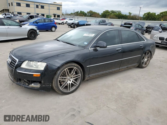 2008 Audi A8 L 4.2L with VIN WAUMV94E38N008960, listed as a Copart auction lot 71106524 with 0 mi miles and Salvage Title. Bid and sale history available at carsss.com. Image 1.