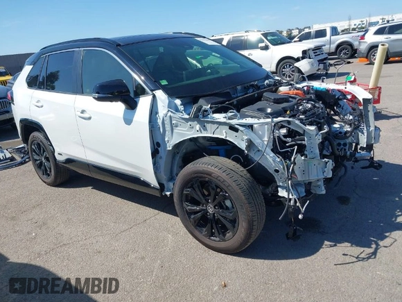 2024 Toyota RAV4 Hybrid XSE with VIN JTME6RFV3RD549984, listed as a IAAI auction lot 41861868 with 8,742 mi miles. Bid and sale history available at carsss.com. Image 1.