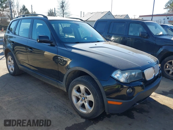 2008 BMW X3 3.0si with VIN WBXPC93468WJ24116, listed as a IAAI auction lot 41654364 with 177,610 mi miles and . Bid and sale history available at DreamBid. Image 1.