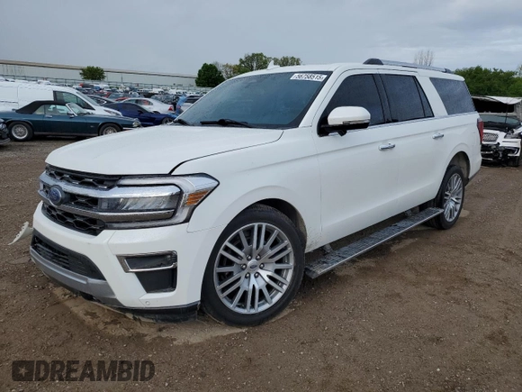 2022 Ford Expedition Max Limited with VIN 1FMJK2AT7NEA07536, listed as a Copart auction lot 56758515 with 52,955 mi miles and Non repairable. Bid and sale history available at DreamBid. Image 1.