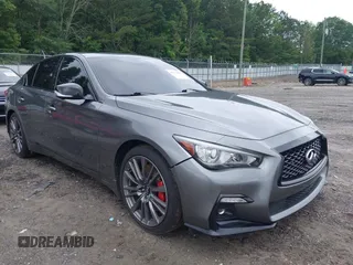 2021 Infiniti Q50 Red Sport 400 with VIN JN1FV7DR2MM880505, listed as a IAAI auction lot 42377058 with 59,618 mi miles and . Bid and sale history available at DreamBid. Image 6.