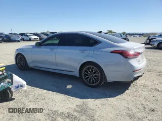 2019 Genesis G80 3.8L with VIN KMTFN4JE6KU313290, listed as a Copart auction lot 50179045 with 41,648 mi miles and Salvage title. Bid and sale history available at DreamBid. Image 2.