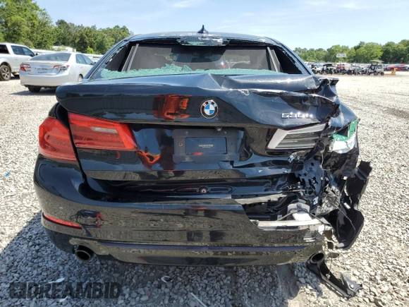 2018 BMW 5 Series 530e with VIN WBAJA9C5XJB033443, listed as a Copart auction lot 54876635 with Not provided miles and Salvage title. Bid and sale history available at DreamBid. Image 6.