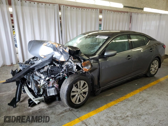 2020 Nissan Sentra S with VIN 3N1AB8BV8LY291172, listed as a Copart auction lot 51125305 with 99,999 mi miles and Clean Title. Bid and sale history available at carsss.com. Image 1.