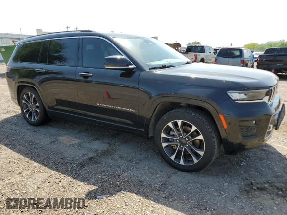 2022 Jeep Grand Cherokee Overland z VIN 1C4RJJDG3N8582038, wystawiony jako Copart lot #51272605 z przebiegiem 58 155 mil mil oraz Szkoda całkowita • Salvage title. Historia ofert i sprzedaży dostępna na DreamBid. Obrazek 4.