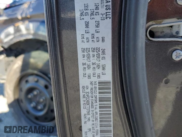 2019 Dodge Journey SE Value with VIN 3C4PDCAB9KT737949, listed as a Copart auction lot 41799805 with Not Provided miles and Salvage Title. Bid and sale history available at DreamBid. Image 13.