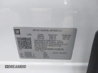 2021 Chevrolet Traverse RS with VIN 1GNERJKW8MJ122678, listed as a IAAI auction lot 42493317 with 56,521 mi miles and . Bid and sale history available at DreamBid. Image 9.
