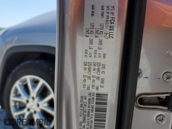 2018 Jeep Cherokee Latitude with VIN 1C4PJLCB2JD540602, listed as a Copart auction lot 52981495 with 113,165 mi miles and Salvage Title. Bid and sale history available at carsss.com. Image 13.