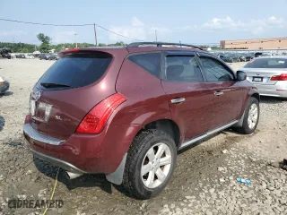 2007 Nissan Murano S with VIN JN8AZ08W47W601376, listed as a Copart auction lot 67046704 with 187,088 mi miles and Salvage Title. Bid and sale history available at carsss.com. Image 3.