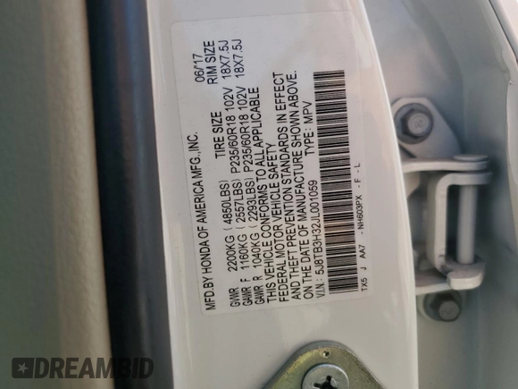 2018 Acura RDX with VIN 5J8TB3H32JL001059, listed as a Copart auction lot 69366154 with 63,357 mi miles and Salvage Title. Bid and sale history available at carsss.com. Image 13.