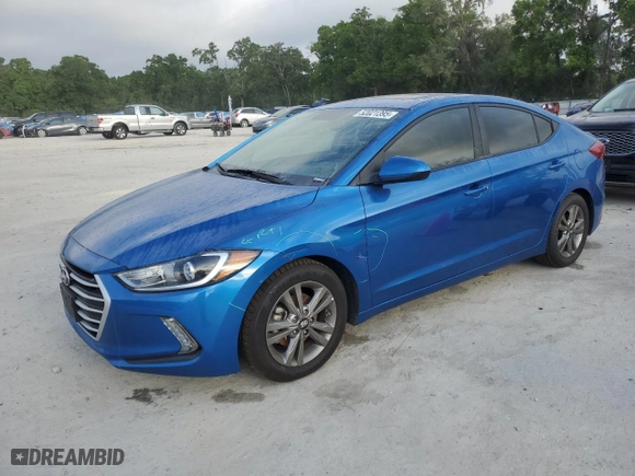 2018 Hyundai Elantra Value Edition with VIN 5NPD84LF1JH223024, listed as a Copart auction lot 52021395 with 83,570 mi miles and Salvage Title. Bid and sale history available at carsss.com. Image 1.