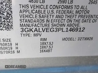 2023 GMC Terrain SLT with VIN 3GKALVEG3PL146912, listed as a IAAI auction lot 41141278 with 40,360 mi miles and . Bid and sale history available at carsss.com. Image 9.