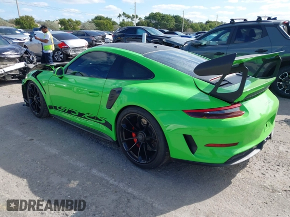 2019 Porsche 911 GT3 RS with VIN WP0AF2A94KS164340, listed as a IAAI auction lot 41319442 with 10,881 mi miles and . Bid and sale history available at DreamBid. Image 3.