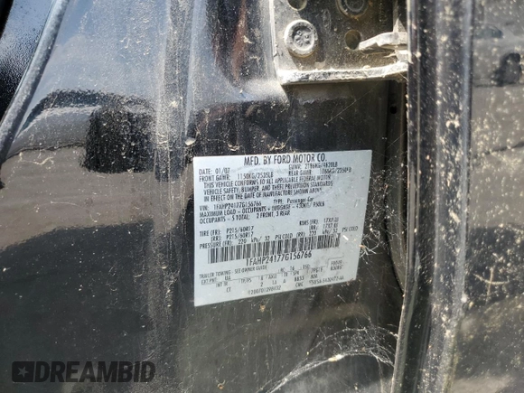 2007 Ford Five Hundred SEL z VIN 1FAHP24177G156766, wystawiony jako Copart lot #57332255 z przebiegiem Nie podano mil oraz Nie do naprawy. Historia ofert i sprzedaży dostępna na DreamBid. Obrazek 12.