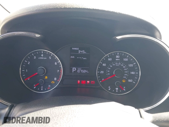 2016 Kia Forte LX with VIN KNAFK4A67G5508216, listed as a IAAI auction lot 41734076 with 107,584 mi miles. Bid and sale history available at carsss.com. Image 7.