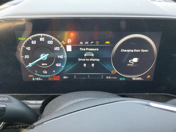 2023 Kia Niro EV Wind with VIN KNDCR3L15P5034098, listed as a Copart auction lot 52213295 with 96,989 mi miles and Salvage Title. Bid and sale history available at carsss.com. Image 9.